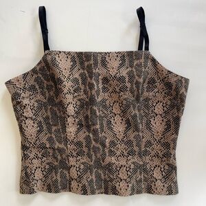 90s Y2K Snake Print Boxy Tank - M